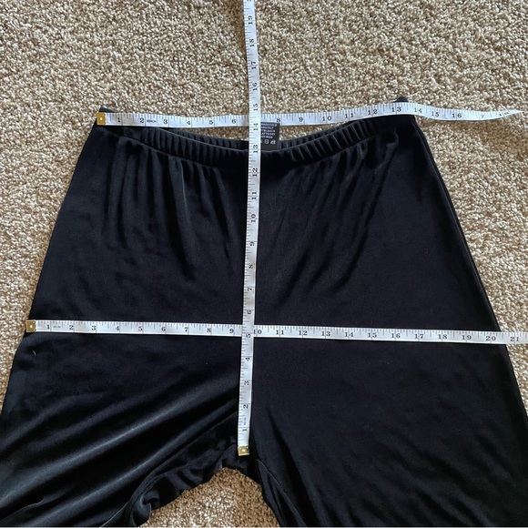 Citiknits Slinky Wide Leg Pull On Pants Women’s M Black Vintage Elastic Waist - Picture 10 of 12